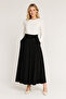 Segmented Flared Black Skirt 4880