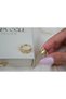 Kp618 Zircon Stone Gourmet Hoop Earrings Gold (Inner Diameter 14mm) - 2