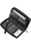 Women's large capacity RFID wallet black.