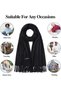 Women's faux cashmere scarf burgundy 200x70cm elegant long. - 3