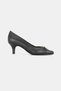 WOMEN'S BLACK GENUINE LEATHER SHORT HEELED STILETTO SHOES, NUMBER 35-41 - 5