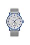Men's Stainless Steel Blue Watch, Silver Mesh Band | Trnda-Bl43