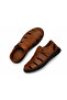 Men's Genuine Leather Daily Comfort Sandals-Tan (Cb805) - 5