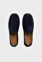 Men's Velvet Suede Navy Blue Sandals - 4