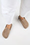 Alba Women's Leather Laceless Mink Sabo Slippers - 6