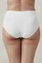 Women's 5-Pack White Plus Size High Waist Cotton Elastic Waist Support Panties Set - with Sleep Band Gift - 3
