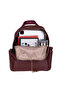 Burkley Aveline Bordeaux Wine Pu Leather Women's Backpack - 8
