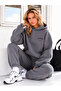 Women's Est 2012 Printed Oversize 3 Thread Hooded Tracksuit Set