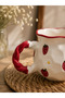 Handmade Ceramic Mug with Strawberry and Daisy Pattern |   Decorative Gift Mug - 2