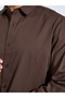 Brown Solid long Sleeves Shirt - 4