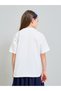 Teen Girls White Graphic Print Cotton Oversized T-Shirt - 4