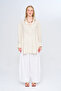 Women's Striped Single-Pocket Long Tunic Shirt - 3