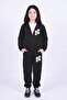 Girl's 2-Piece Printed Stand Collar Double Pocket Zippered Tracksuit Set - 3