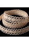 Cream Color Lace Mesh Patterned Flat Shoelaces Sports