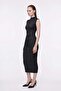 Zero Sleeve Glittery Ruched Dress - 3