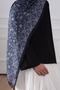 Ethnic Floral Patterned Soft Shawl Black - 3