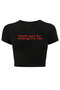 Women's Thank God for Making Me Hot Crop Black
