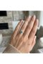 Heart Model Blue Stone Women's Ring - 4
