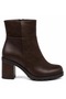 Vandolina Genuine Leather Orthopedic Heeled Women's Boots Brown - 2