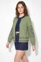 Women's Embroidery Detailed Summer Muslin Green Navy Blue Jacket - 3
