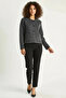 Women's Anthracite Cardigan with Pockets - 4