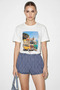 Women's Italy Themed Printed Premium Design Cotton T-Shirt White - 5
