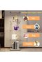 lunhung 4-Shelf Glass Display Cabinet with LED Lights & Lock, Glass Curio Cabinet w/Tempered Glass Single Door, Collection Display Case Bookshelf for Living Room 64.7" Hx 16.7" Wx 14.3" D(White) - 5