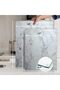 Glass Cutting Board 16"x12": Tempered Glass Kitchen Counter Protector - Durable- Scratch-Resistant, Heat-Proof - Design 3 - Grey Marble Effect - 4