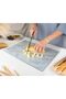 Glass Cutting Board 16"x12": Tempered Glass Kitchen Counter Protector - Durable- Scratch-Resistant, Heat-Proof - Design 3 - Grey Marble Effect - 5