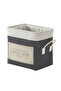 Laundry Basket Square 40x30cm 2 Tone Rope Plain Dark Grey - 4