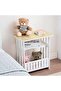 Functional Nightstand & Coffee Table – Square Design with Storage for Bedroom & Living Room - 4