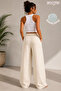 Women's Natural Linen Oversize Loosefit Comfortable Pants 100% Linen - 4