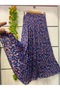 Patterned Chiffon A-Line Skirt Lined