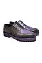 Purple Color Lace-Up Genuine Leather Men's Shoes