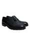 Black Color Lace-Up Genuine Leather Men's Shoes