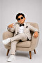 Boy's Linen Effect Suit - 2