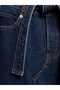Women Dallas Denim Belted Midi Skirt - 6
