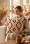 Bohemian Ethnic Geometric Patterned Embossed Punch Embroidered Tassel Cushion Cover 42X42 cm - 7