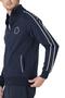 Men's Tracksuit Set, Front Zipper, Striped Sleeves, Pockets, Cotton and Lycra - 2