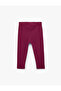 Plum Color Long Leggings Camisole Cotton Elastic Waistband - 2