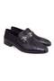 Black Color Laceless Genuine Leather Leather Sole Men's Shoes
