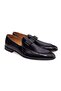 Black Color Laceless Genuine Leather Velvet Men's Shoes
