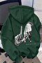 Unisex Oversize La Back Printed "Rock the World" Hooded Sweatshirt Hoodie