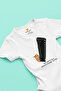 Sweet Cat Print Short Sleeve Baby Bodysuit with Printed Text, 100% Cotton