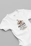 I'M Here to Spread Happiness Teddy Bear Printed Baby Bodysuit Boy Girl Baby Body Snap Fastener White Short Sleeve Bodysuit Baby Gift 5986