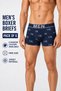 Men’s Boxer Briefs Pack of 6 – Free Size Jersey Underwear, Soft Breathable Fabric, Elastic Waistband, Comfort Fit, Random Colours