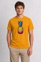 Pop Art Pineapple Print T-Shirt - Yellow