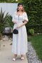 White Lace Detailed Brode Dress - 5