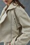 Beige Eyelet Cashmere Coat - 3