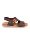 Women's Sandals Daily Genuine Leather Button Detailed Velcro Anatomical Flat Sole 26Y-5305 - 2